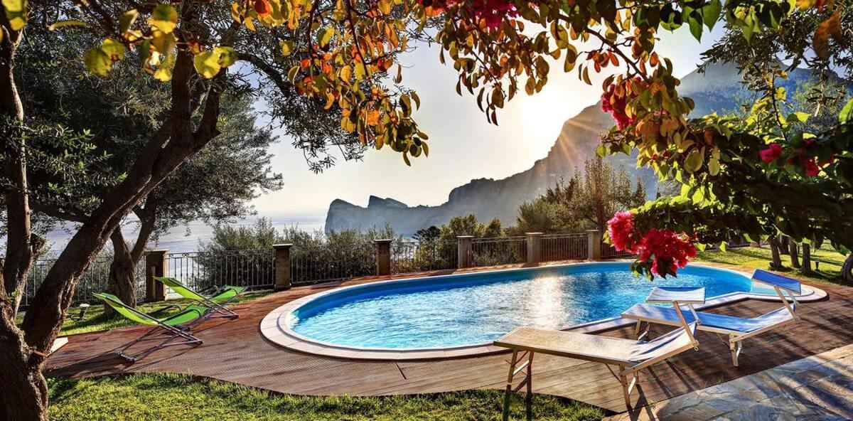 Relais Mamma Mia Sea Views Pool & Terraces Villa Massa Lubrense Exteriör bild
